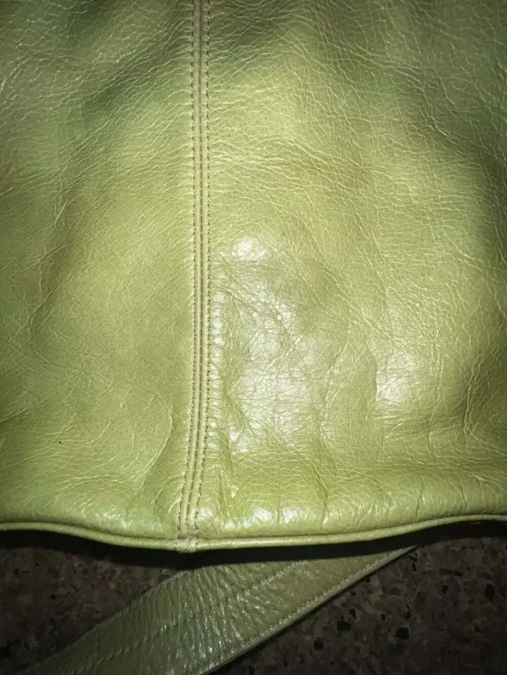 Hobo Lime Green Leather Shoulder Bag Crossbody